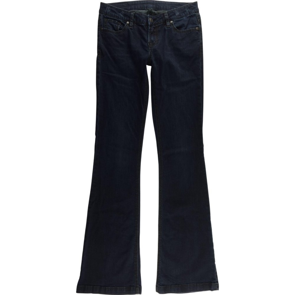 Buffalo David Bitton Franco Flare Jeans Flap Pockets Stretch Low Rise C242